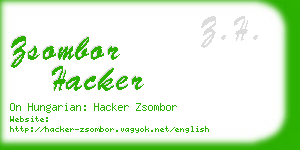 zsombor hacker business card